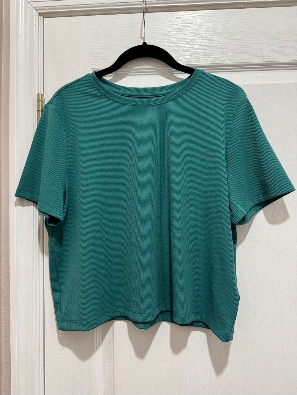 GAP Teal Crewneck Crop Short Sleeve Top